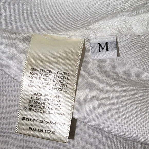 Anthropologie Cloth and Stone white button up shirt 100% Tencel women's size med - Picture 7 of 10